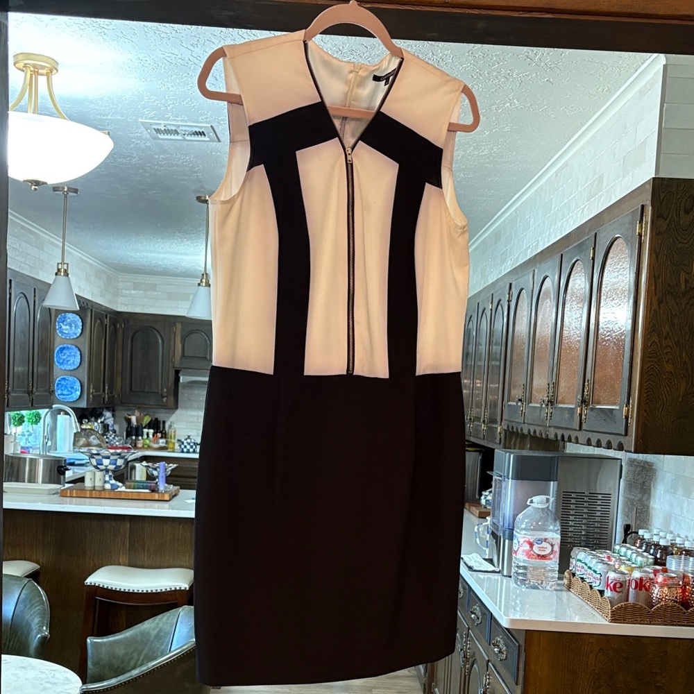 Giani Bernini Black and Cream Midi Dress